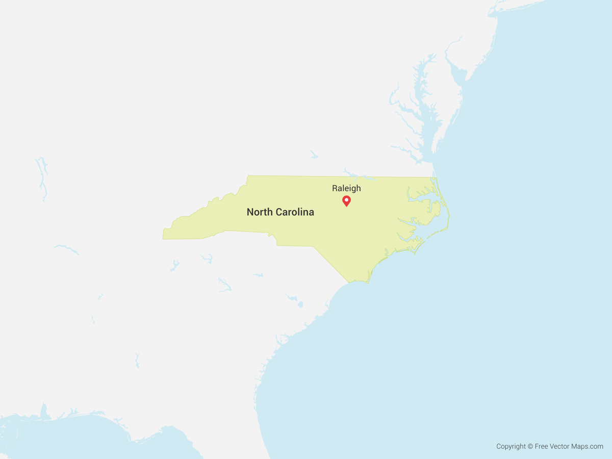 North Carolina service coverage map